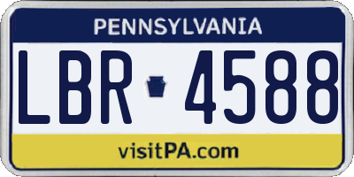 PA license plate LBR4588