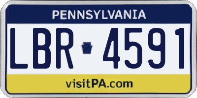 PA license plate LBR4591