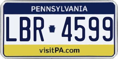 PA license plate LBR4599