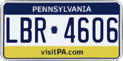 PA license plate LBR4606
