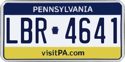 PA license plate LBR4641