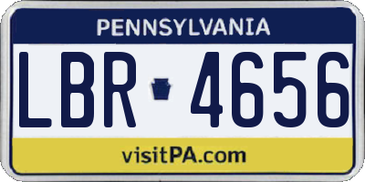 PA license plate LBR4656