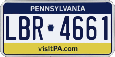 PA license plate LBR4661