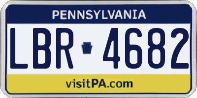 PA license plate LBR4682