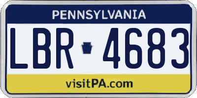 PA license plate LBR4683