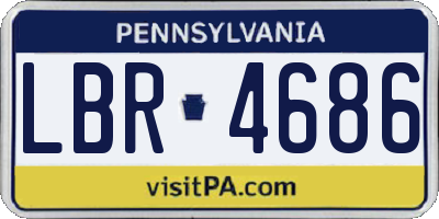 PA license plate LBR4686