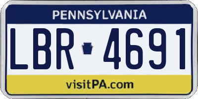PA license plate LBR4691