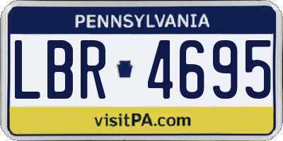 PA license plate LBR4695