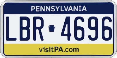 PA license plate LBR4696