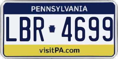 PA license plate LBR4699