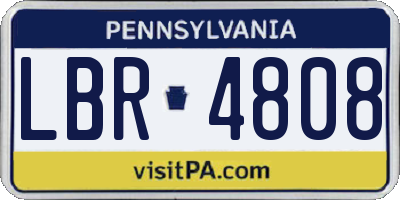 PA license plate LBR4808