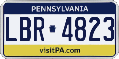 PA license plate LBR4823