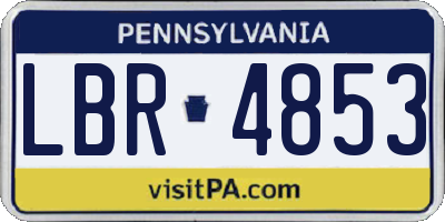 PA license plate LBR4853