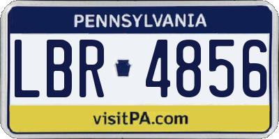 PA license plate LBR4856