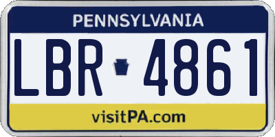PA license plate LBR4861