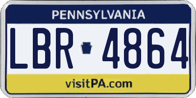 PA license plate LBR4864