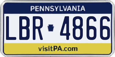 PA license plate LBR4866