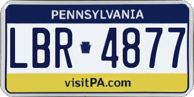 PA license plate LBR4877