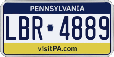 PA license plate LBR4889