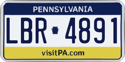 PA license plate LBR4891
