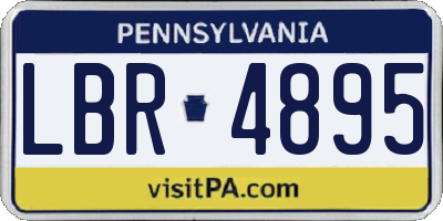 PA license plate LBR4895