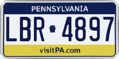 PA license plate LBR4897