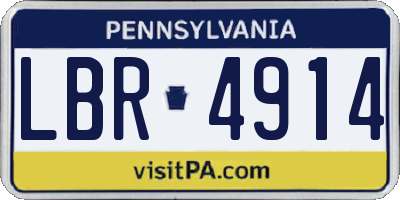 PA license plate LBR4914