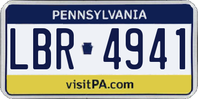 PA license plate LBR4941
