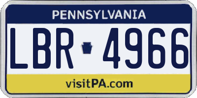 PA license plate LBR4966