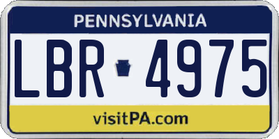 PA license plate LBR4975