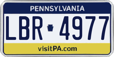 PA license plate LBR4977