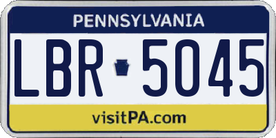 PA license plate LBR5045
