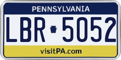 PA license plate LBR5052