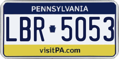 PA license plate LBR5053