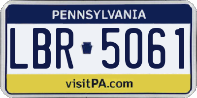 PA license plate LBR5061