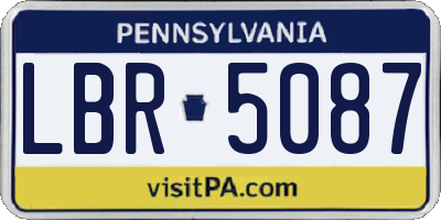 PA license plate LBR5087