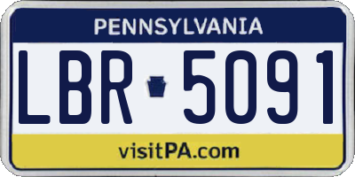PA license plate LBR5091