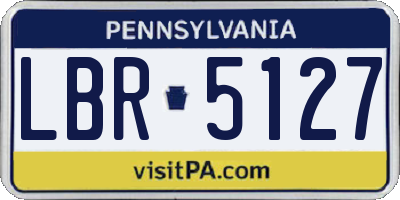 PA license plate LBR5127