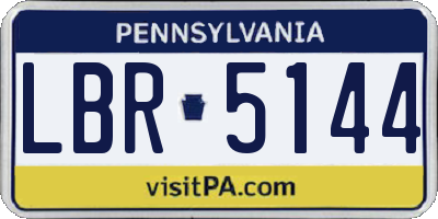 PA license plate LBR5144