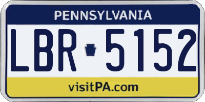 PA license plate LBR5152