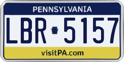 PA license plate LBR5157