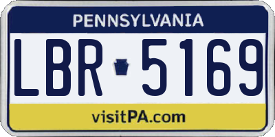 PA license plate LBR5169