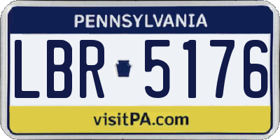 PA license plate LBR5176