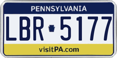 PA license plate LBR5177