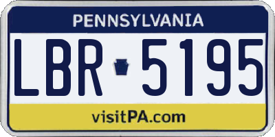 PA license plate LBR5195
