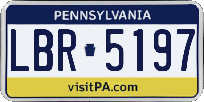 PA license plate LBR5197