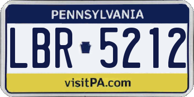 PA license plate LBR5212