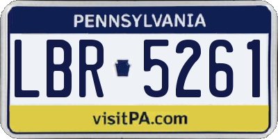 PA license plate LBR5261