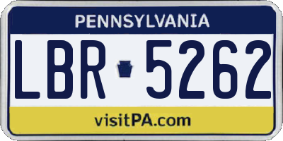 PA license plate LBR5262