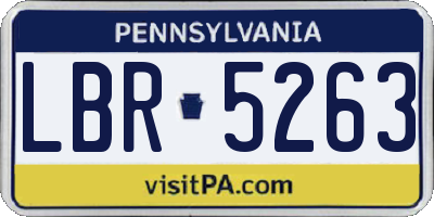 PA license plate LBR5263